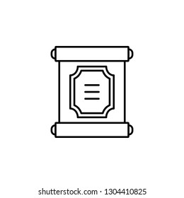 Chinese, paper, scroll icon. Simple thin line, outline vector of China icons for UI and UX, website or mobile application