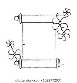 chinese papyrus with flowers