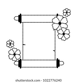 chinese papyrus with flowers