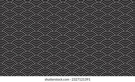 Chinese pattern, black and white seamless pattern