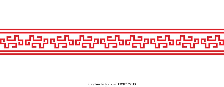 chinese pattern decorative line element on white background