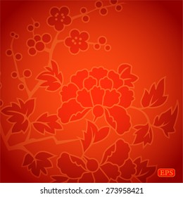 Chinese pattern flower background