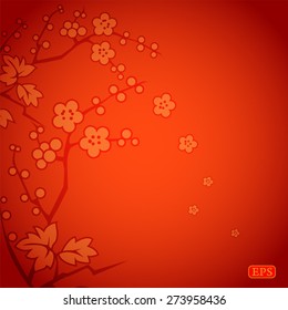 Chinese pattern flower background