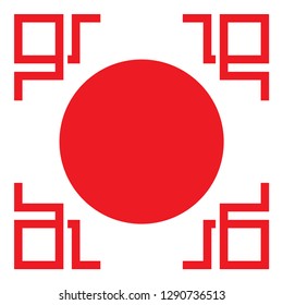 Chinese pattern frame. Chinese Style. Line vector. Isolate on white background.