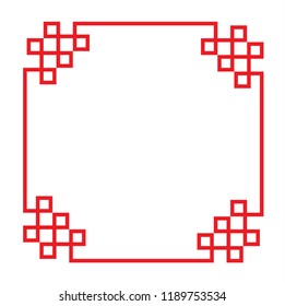 chinese pattern frame, vector border art china style