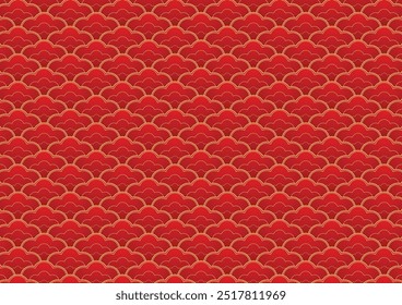 Chinese pattern wallpaper, oriental background for New Year. Vector illustration. New Year 2025.