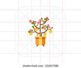 Chinese Peach Tree Icon