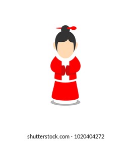Chinese people character vector