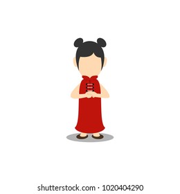 Chinese people character vector