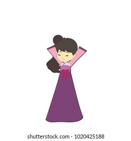 Chinese people character vector