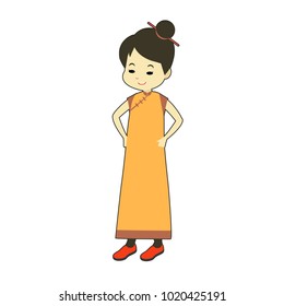 Chinese people character vector
