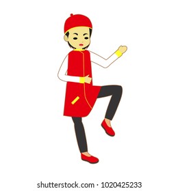 Chinese people character vector