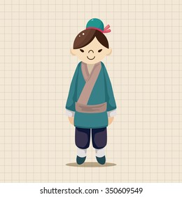 Chinese people theme element