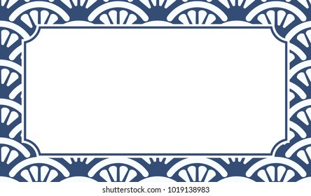 Chinese Porcelain Style Background, Template, Fans
