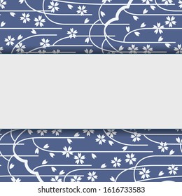 Chinese Porcelain Style Background, Template, The Cherry Flowers Patterns