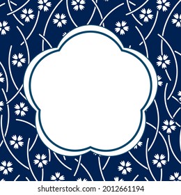 Chinese Porcelain Style Background, Template, The Oriental Cherry Blossom