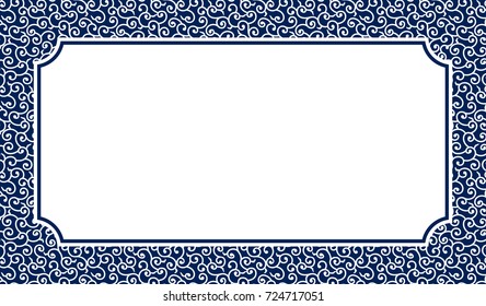 Chinese Porcelain Style Background, Template, Cloud 