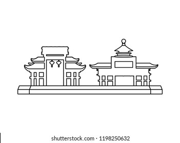 chinese portals isolated icon