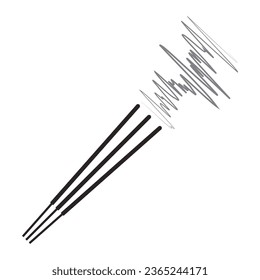 Diseño de símbolos de iconos vectoriales de incienso de oración chino