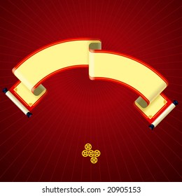 Chinese Prosper banner background with empty text area ready to use for Chinese New Year celebration.