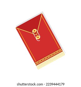 Chinese red ang pao illustration. Chinese red pocket enpelove 