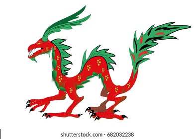 Chinese red dragon
