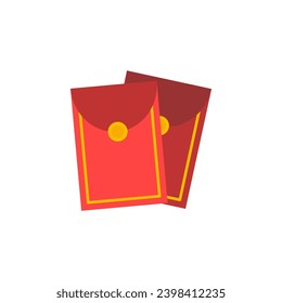 Chinese red envelope icon. Holiday celebration, new year, money reward, traditional culture concept. Flat vector design isolated illustration.