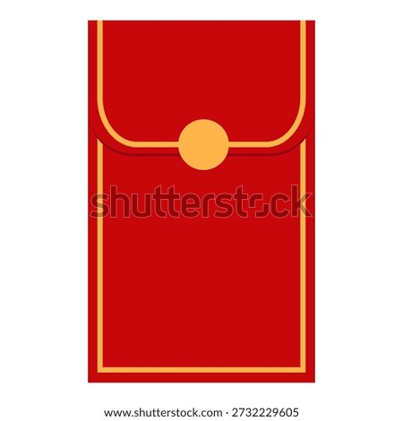 Chinese red envelope icon for Lunar New Year. Traditional lucky money packet illustration