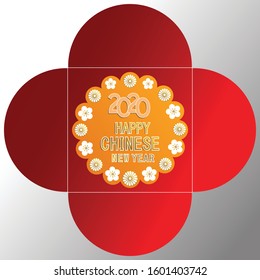 chinese red envelope template for new year 2020