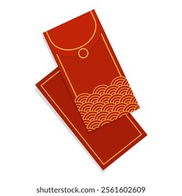 Chinese red envelopes, Chinese culture and traditions concept, isolated on white background