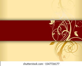 The Chinese Red And Golden Floral Greeting Card Template