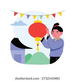 Chinese Red Lant vector illustration 