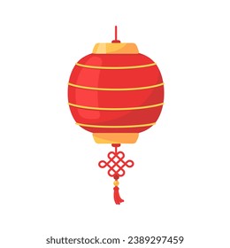 Chinese red lantern For decoration during Chinese New Year festival. Vector Illustration.