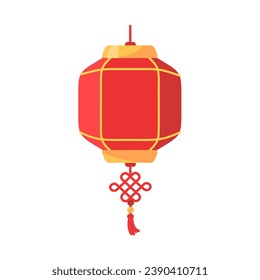 Chinesische rote Laterne für die Dekoration während des chinesischen Neujahrsfestivals. Vektorgrafik.