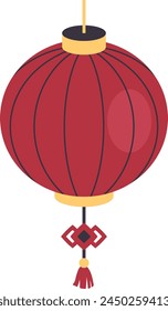 Chinese Red Lantern Decoration Icon