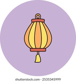 Chinese Red Lantern Icon Representing Light, Joy, and Cultural Celebration, Perfect for Highlighting Festivals, Traditions, and Lunar New Year Events with a Bright and Festive Design.