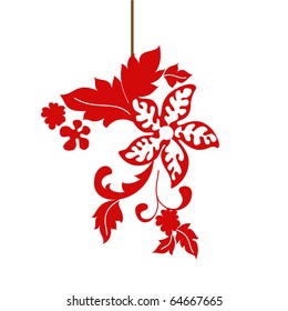 Chinese red paper cut.