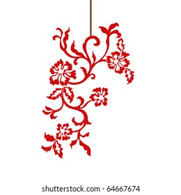 Chinese red paper cut.