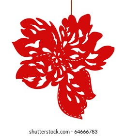 Chinese red paper-cut.