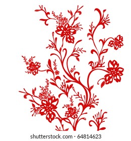 Chinese red paper-cut.
