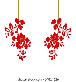 Chinese red paper-cut.