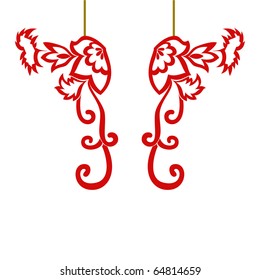 Chinese red paper-cut.