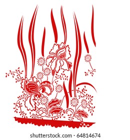 Chinese red paper-cut.