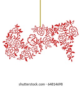 Chinese red paper-cut.