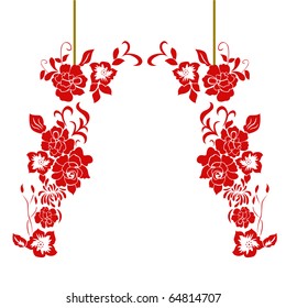 Chinese red paper-cut.