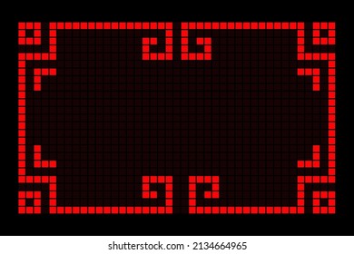 Chinese red rectangle frame geometric shape vector design.