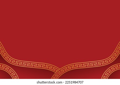 Chinese Red Traditional background For Greeting Moment