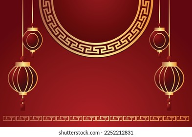 Chinese Red Traditional background For Greeting Moment
