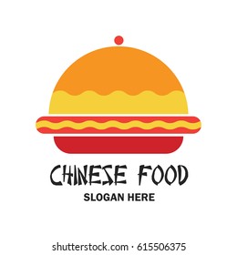 chinese restaurant / chinese food logo with text space for your slogan / tagline, vector illustration
