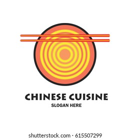 chinese restaurant / chinese food logo with text space for your slogan / tagline, vector illustration
